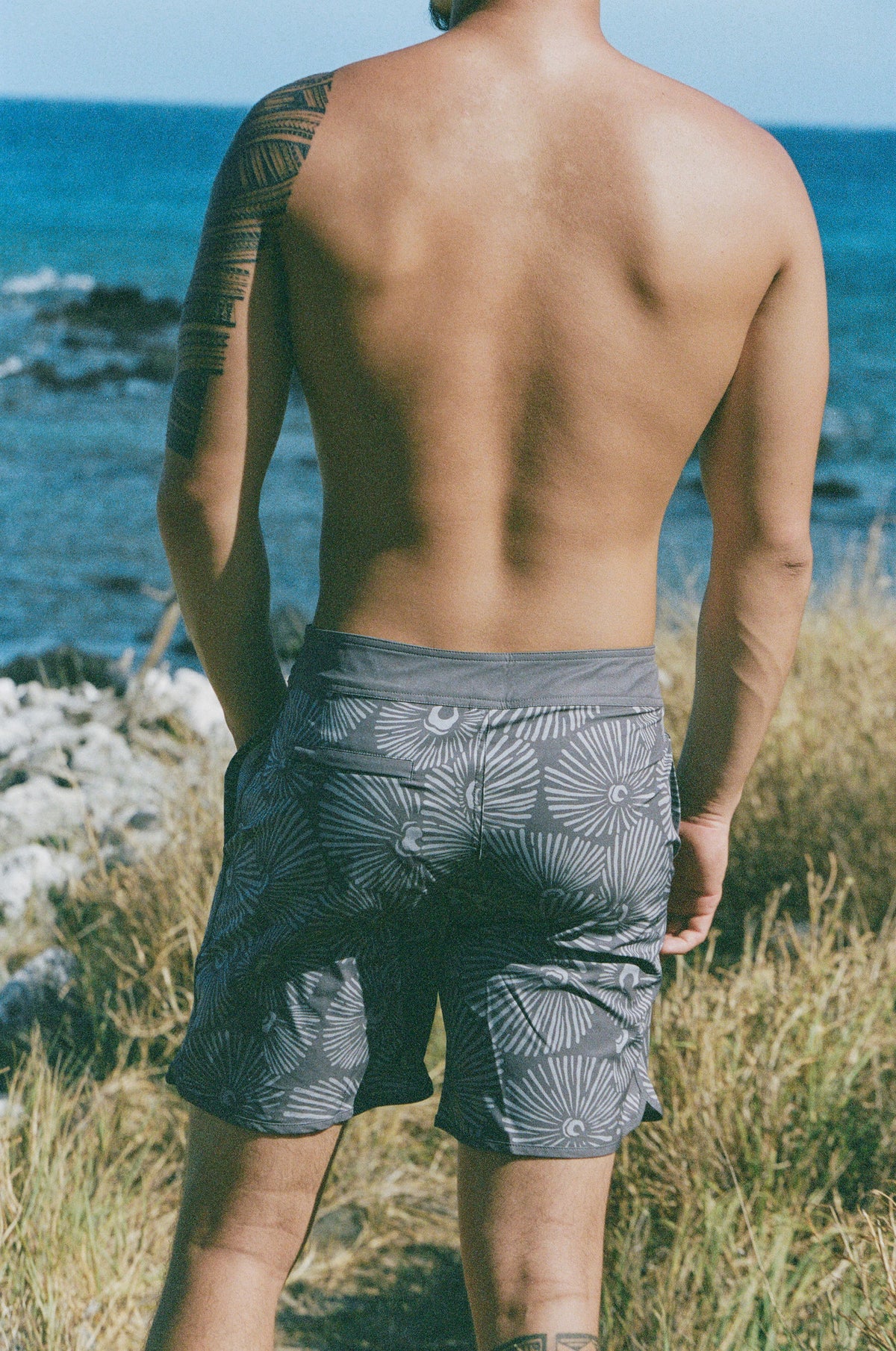 Grey Opihi Surf Shorts