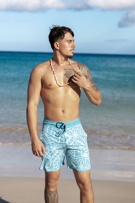 Blue Hebrew Surf Shorts