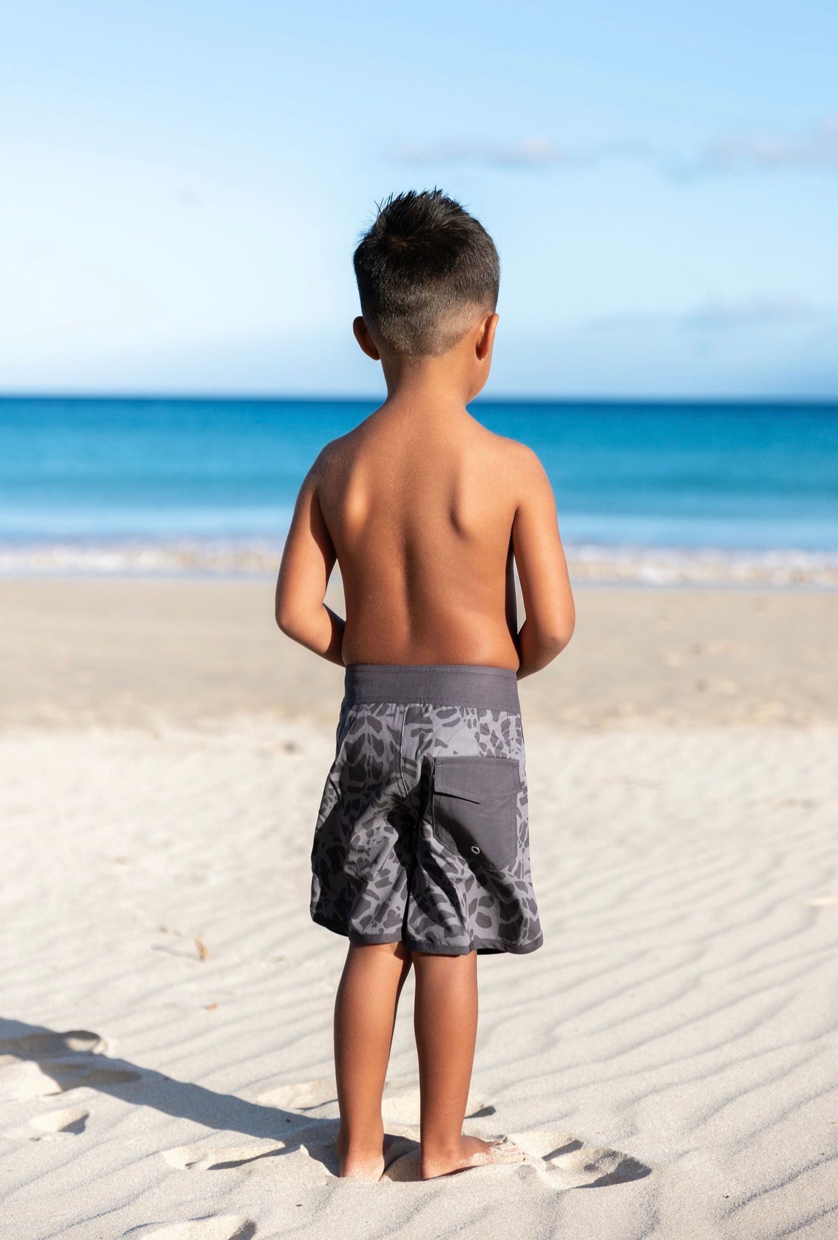 Keiki Grey Hebrew Surf Shorts