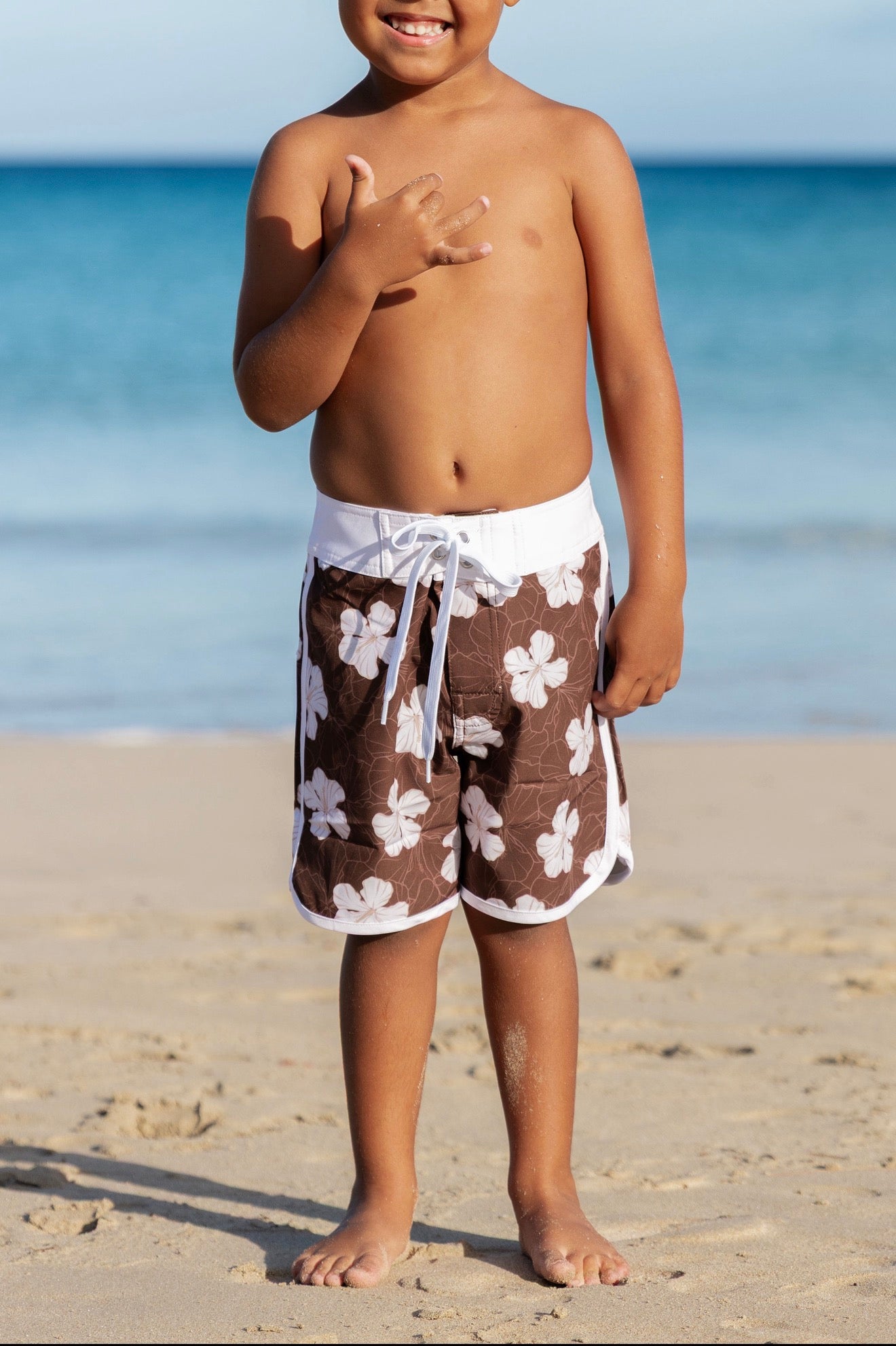 Keiki Hibiscus Surf Shorts