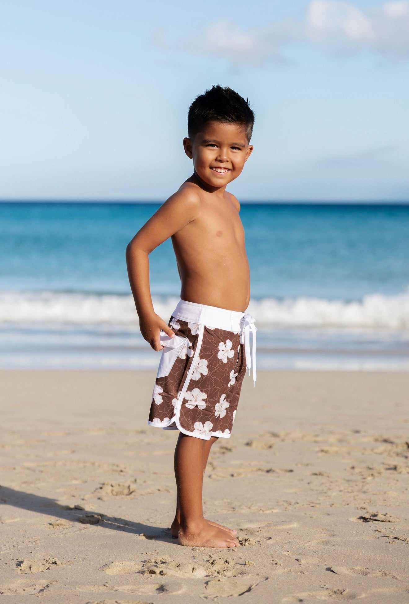 Keiki Hibiscus Surf Shorts