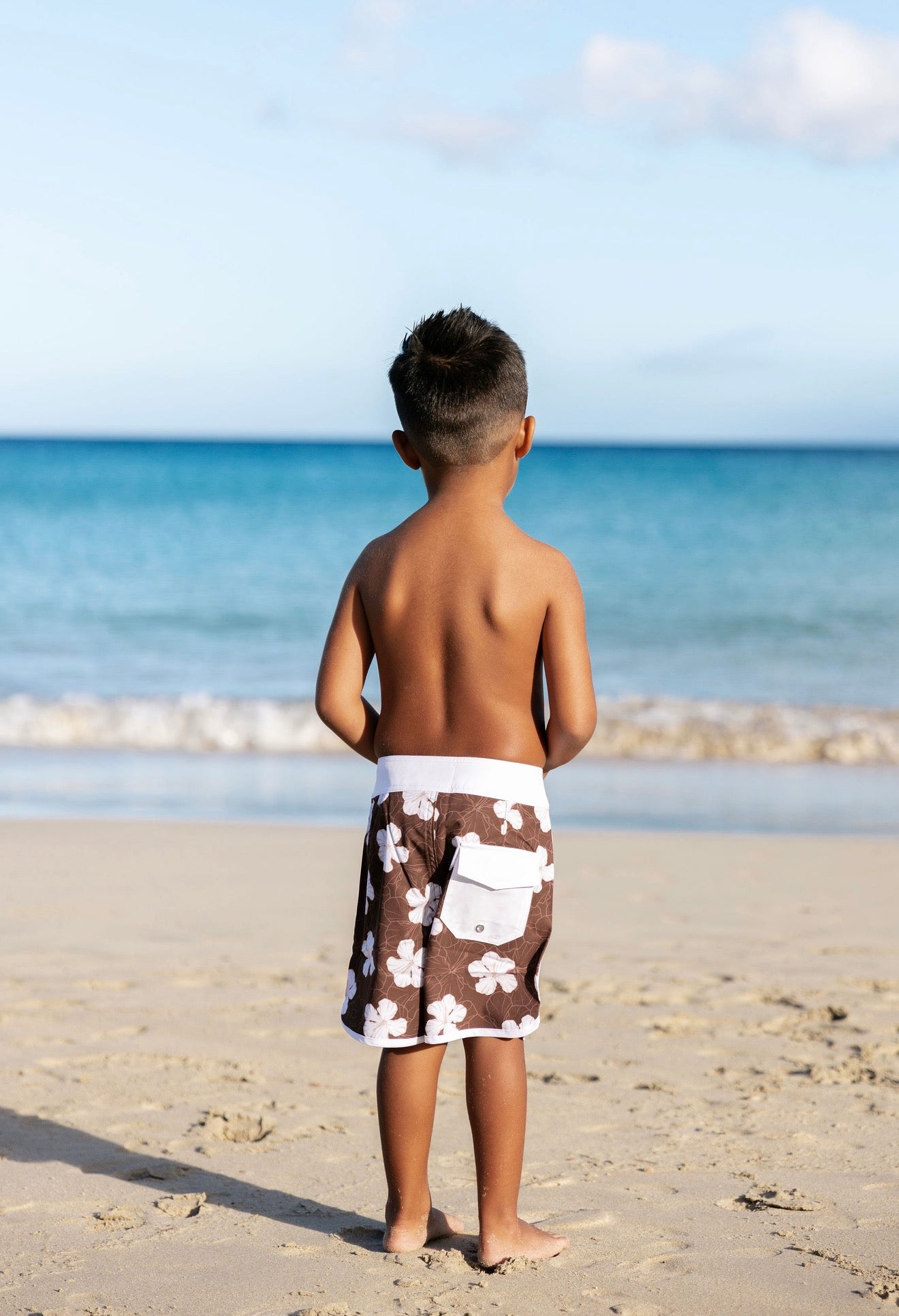 Keiki Hibiscus Surf Shorts