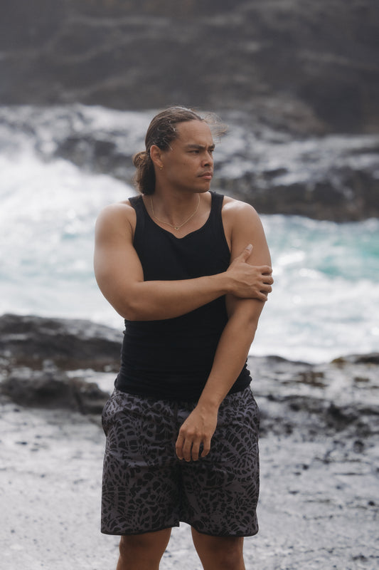 Grey Hebrew Surf Shorts